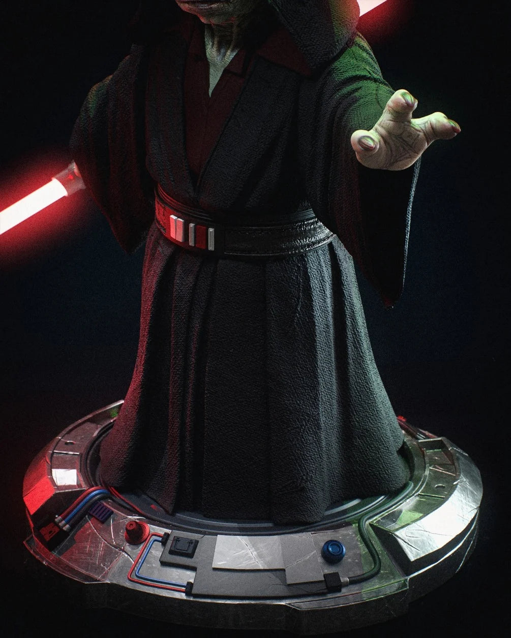 Star Wars - Sith Dark Side Yoda (CA 3D Design) Statue | Multiple Scales & Finishes