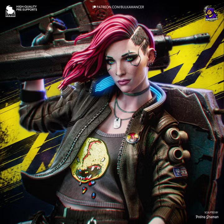 Female V the Blaze of Glory | Cyberpunk Street Mercenary Resin Statue / Garage Kit (Bulkamancer)