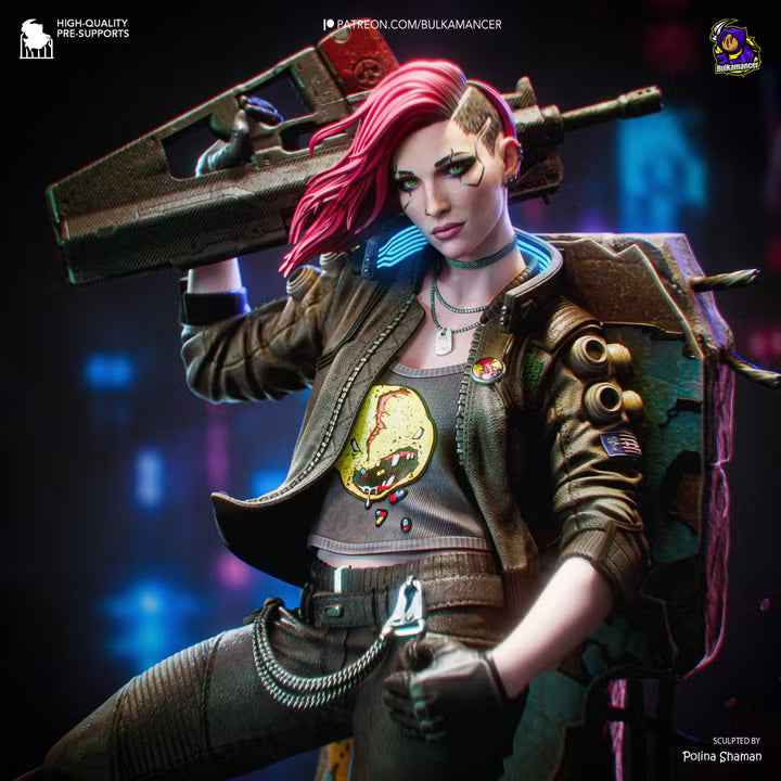 Female V the Blaze of Glory | Cyberpunk Street Mercenary Resin Statue / Garage Kit (Bulkamancer)