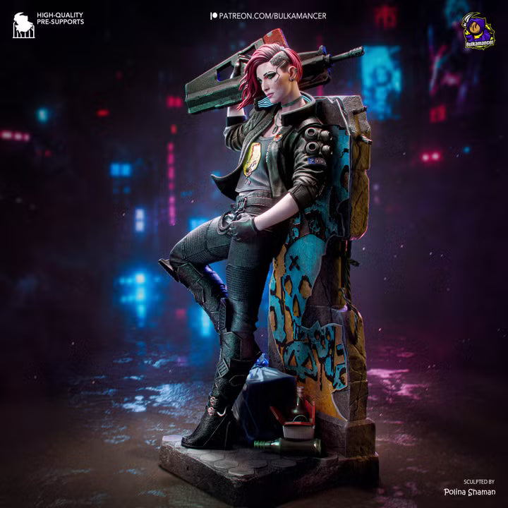 Female V the Blaze of Glory | Cyberpunk Street Mercenary Resin Statue / Garage Kit (Bulkamancer)