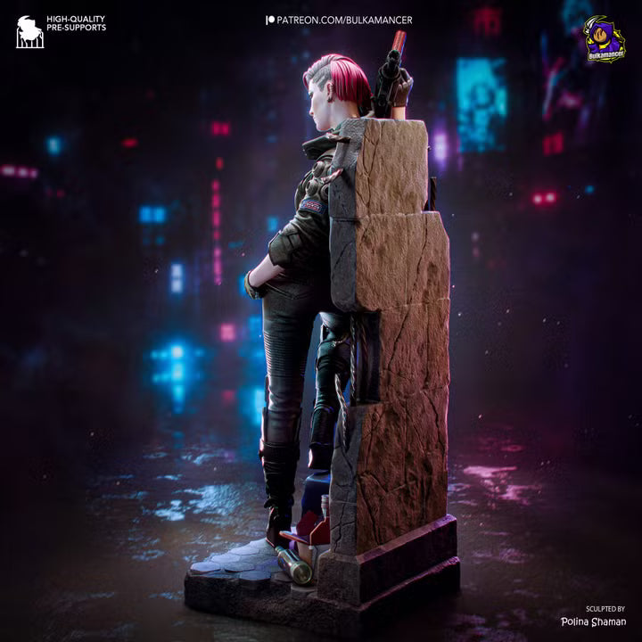 Female V the Blaze of Glory | Cyberpunk Street Mercenary Resin Statue / Garage Kit (Bulkamancer)