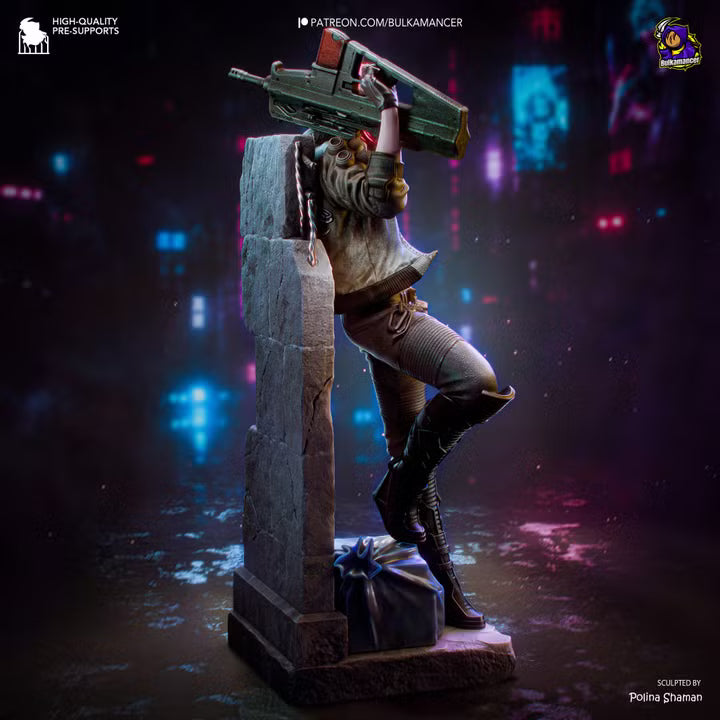 Female V the Blaze of Glory | Cyberpunk Street Mercenary Resin Statue / Garage Kit (Bulkamancer)