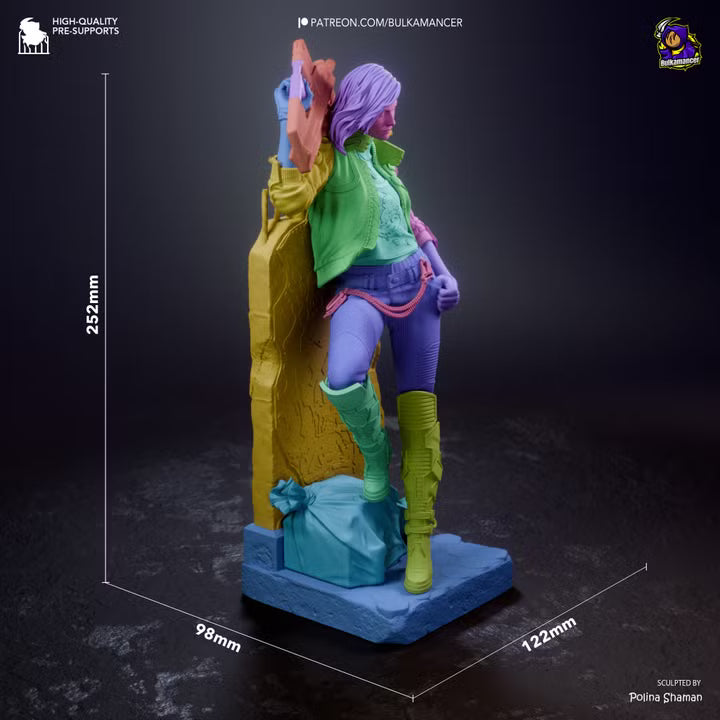 Female V the Blaze of Glory | Cyberpunk Street Mercenary Resin Statue / Garage Kit (Bulkamancer)