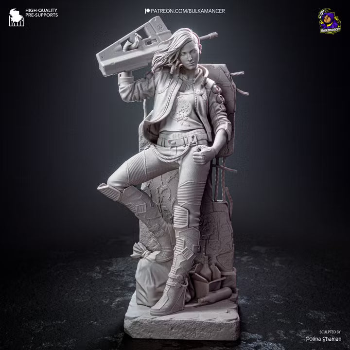 Female V the Blaze of Glory | Cyberpunk Street Mercenary Resin Statue / Garage Kit (Bulkamancer)