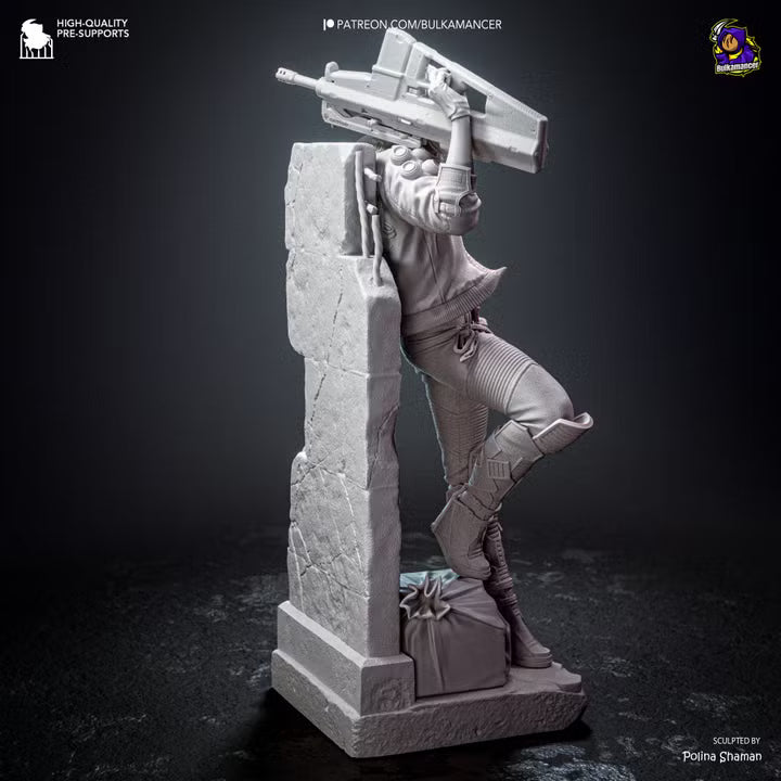 Female V the Blaze of Glory | Cyberpunk Street Mercenary Resin Statue / Garage Kit (Bulkamancer)