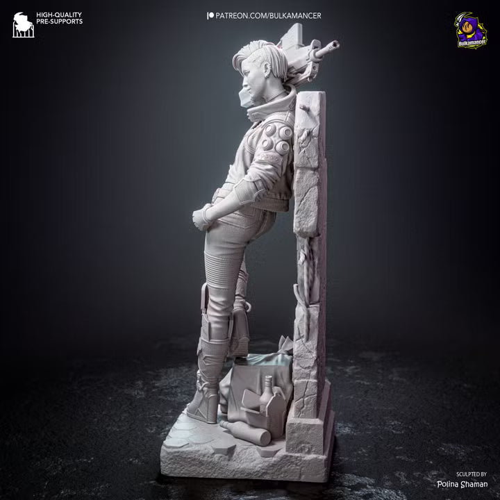 Female V the Blaze of Glory | Cyberpunk Street Mercenary Resin Statue / Garage Kit (Bulkamancer)