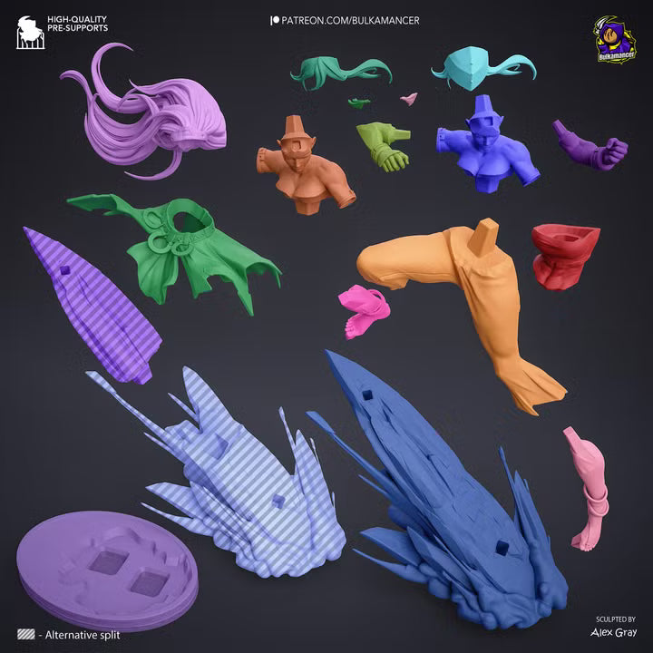 Blind Geomancer Earthbending Heroine Resin Statue | Bulkamancer Garage Kit