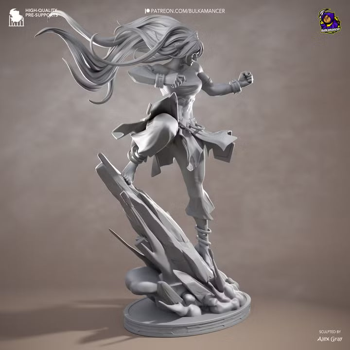 Blind Geomancer Earthbending Heroine Resin Statue | Bulkamancer Garage Kit