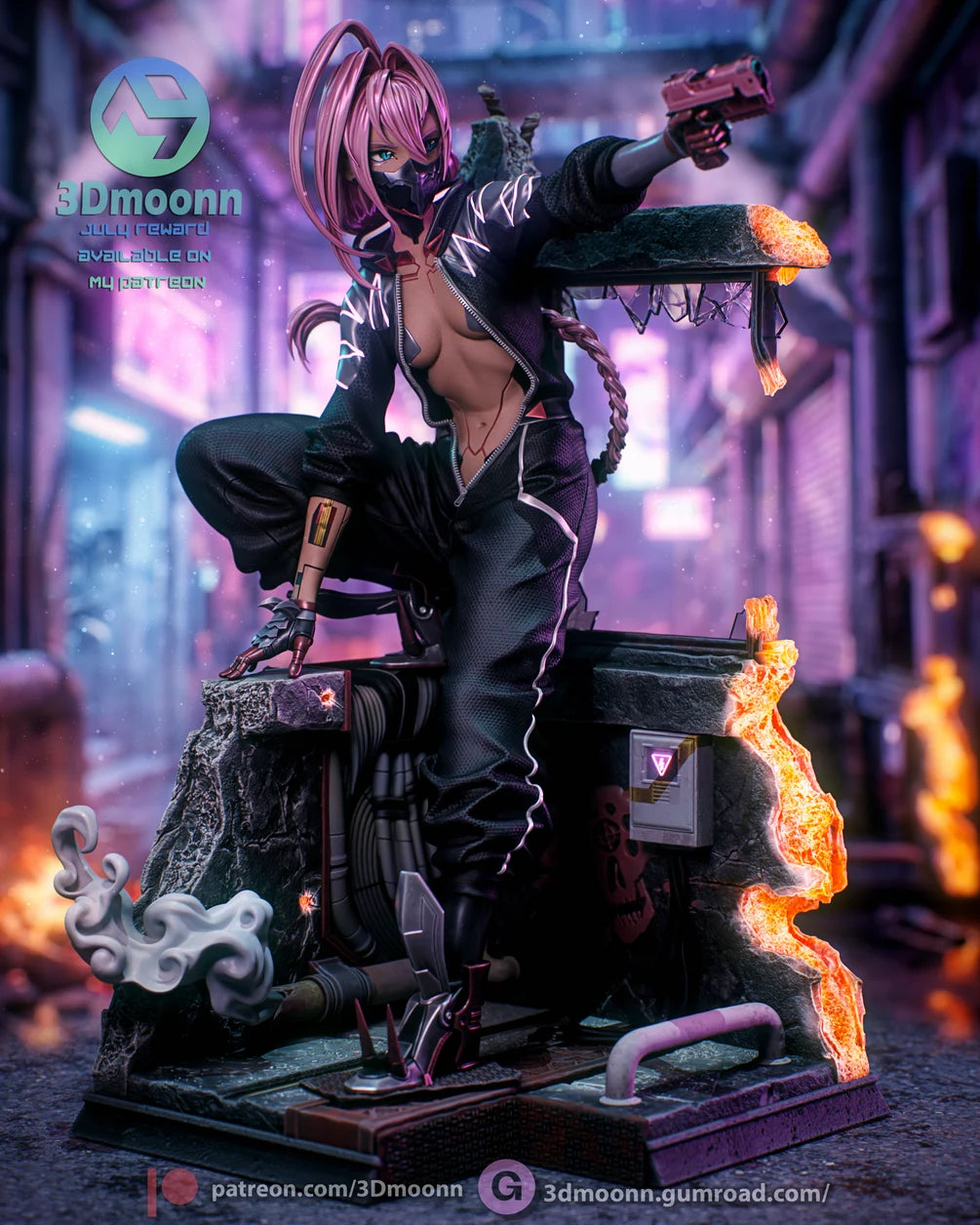 Talia Yang Cyberpunk Statue 1/6 Scale - 3Dmoonn | Billy Bones Emporium