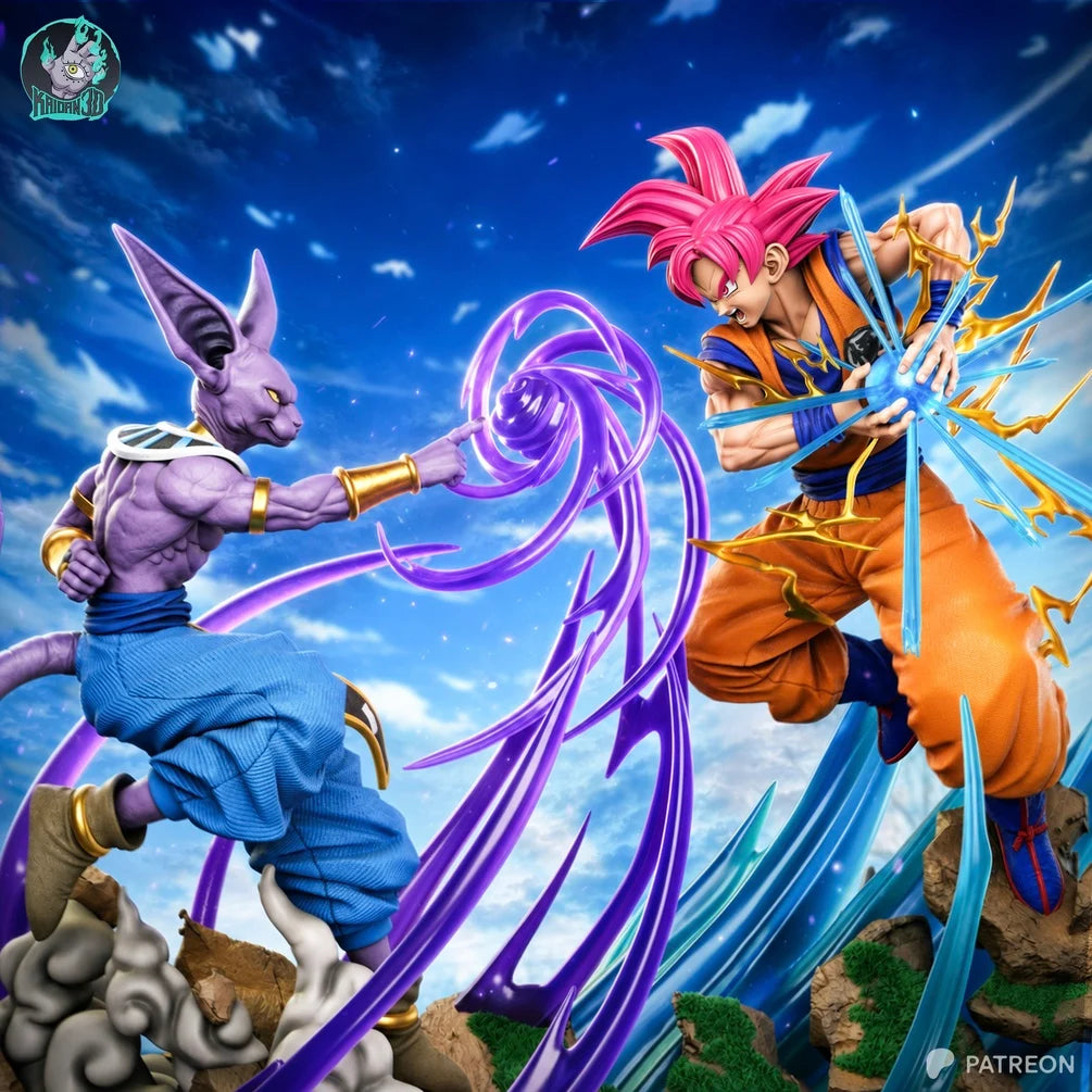 Goku vs Beerus Diorama Statue XL - Dragon Ball Super | Billy Bones Emporium