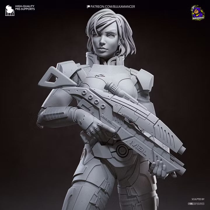 Commander Spectre N7 Sci-Fi Heroine Resin Statue | Bulkamancer Garage Kit