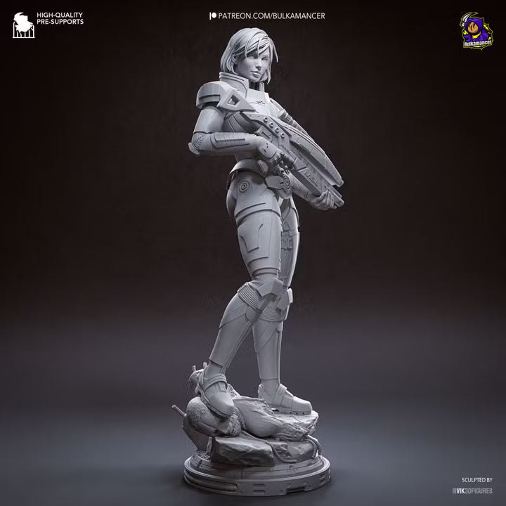 Commander Spectre N7 Sci-Fi Heroine Resin Statue | Bulkamancer Garage Kit