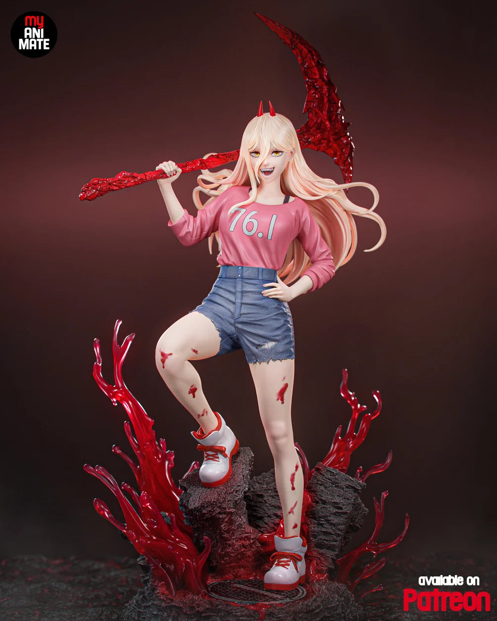 Power (Chainsaw Man) Custom Resin Statue – 1/8 Scale Collectible Figure with Swappable Blood Weapons