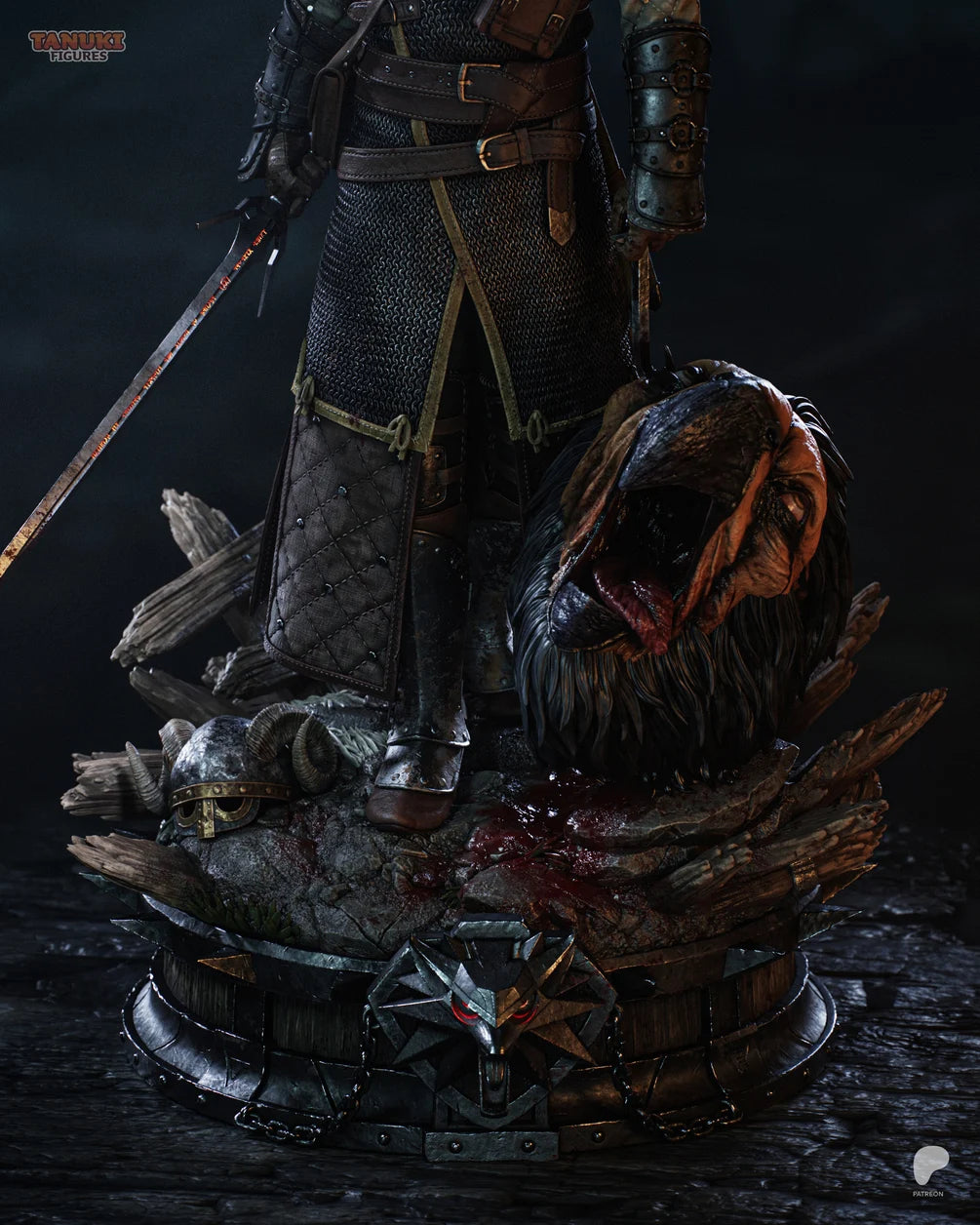 Geralt of Rivia The Witcher Statue- 1/6 Scale Collectible by Tanuki Figures
