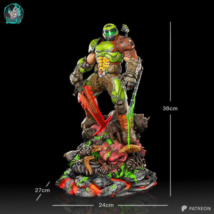 Doom Slayer - Doom Eternal | High-Precision 3D Printed Resin Statue / Collectible