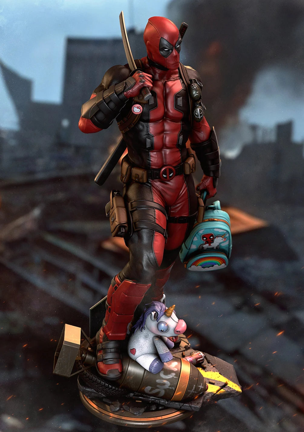 Deadpool Statue by CA 3D | 3D Printed Resin Figurine – Billy Bones Emporium