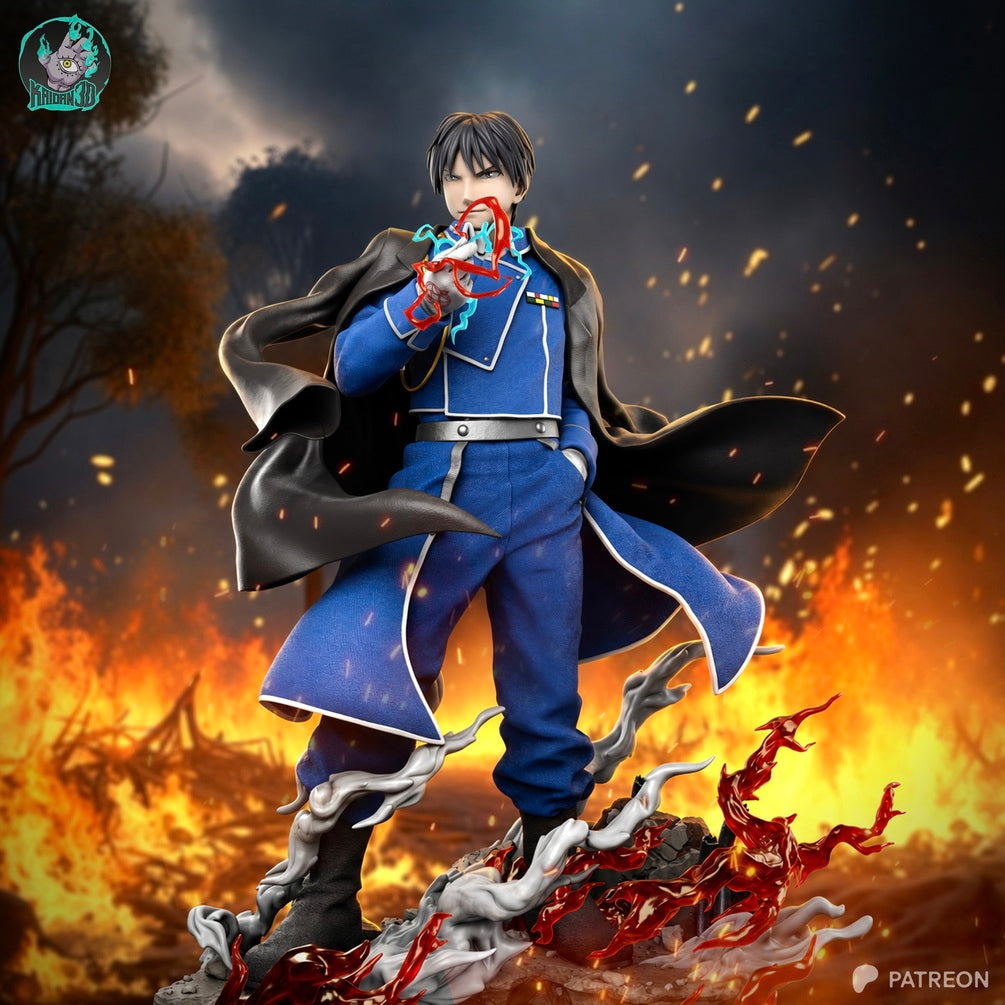 Roy Mustang Flame Alchemist Statue - Fullmetal Alchemist | Billy Bones Emporium