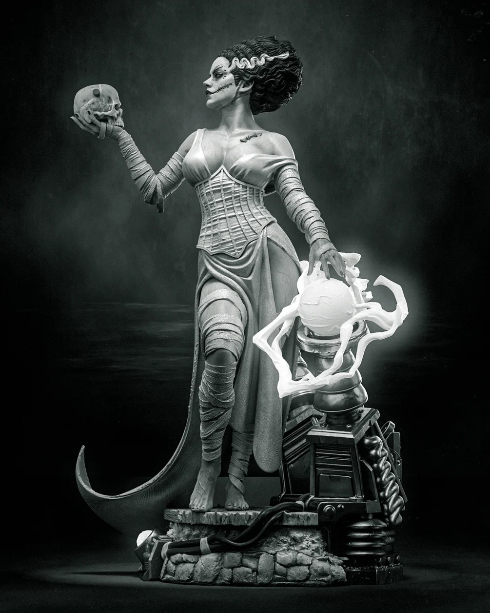 Bride of Frankenstein Statue by CA 3D | 3D Printed Resin Figurine – Billy Bones Emporium