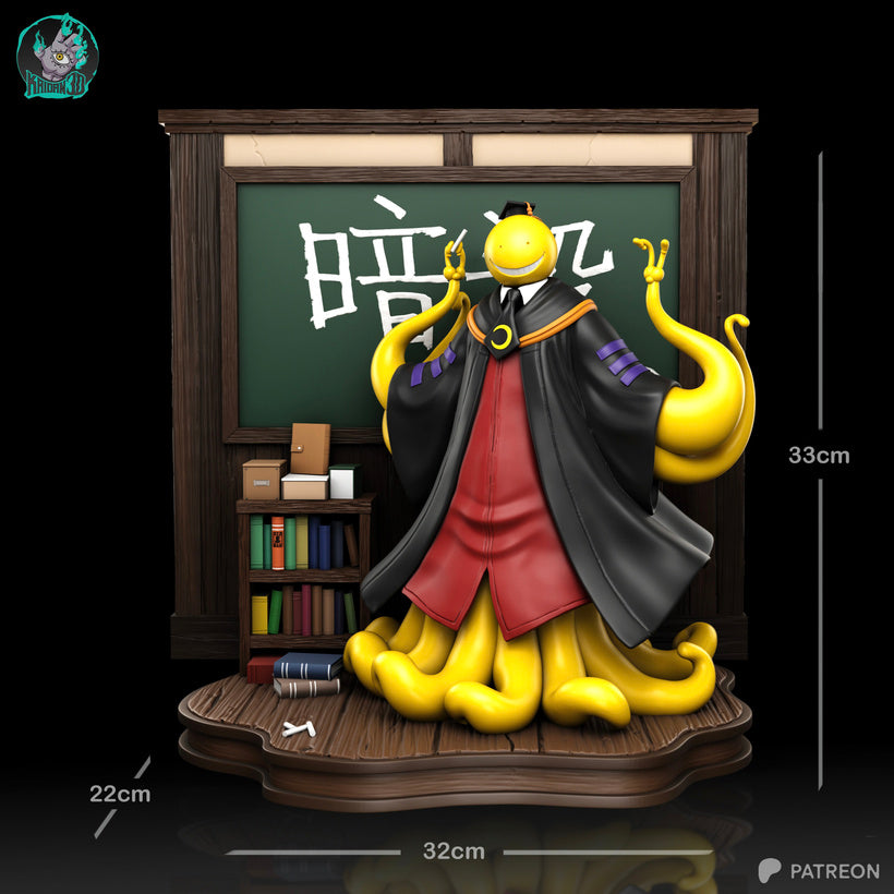 Koro-Sensei - Assassination Classroom | High-Precision 3D Printed Resin Diorama Statue