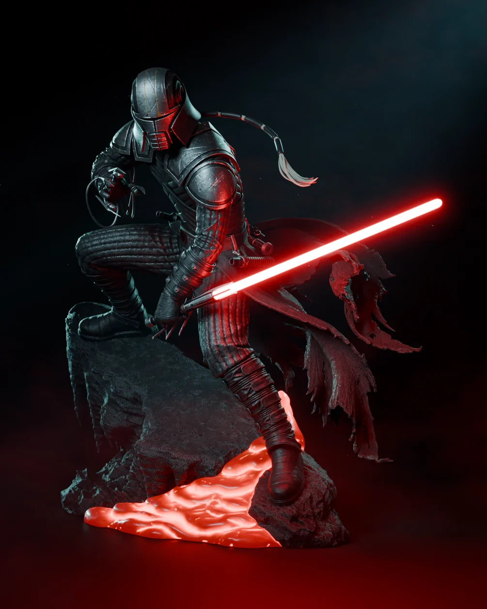 Star Wars: The Force Unleashed - Sith Stalker Starkiller Statue | 1/6 & 1/9 Scales | Raw, Primed & Painted Options