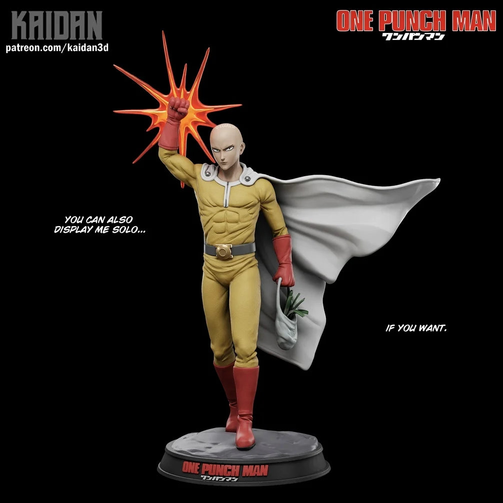 Saitama (One Punch Man) Action Diorama - One-Punch Man | High-Precision 3D Printed Resin Statue
