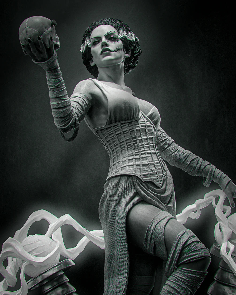 Bride of Frankenstein Statue by CA 3D | 3D Printed Resin Figurine – Billy Bones Emporium