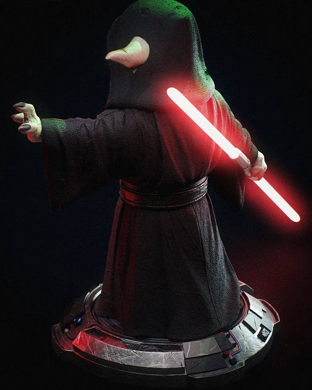 Star Wars - Sith Dark Side Yoda (CA 3D Design) Statue | Multiple Scales & Finishes