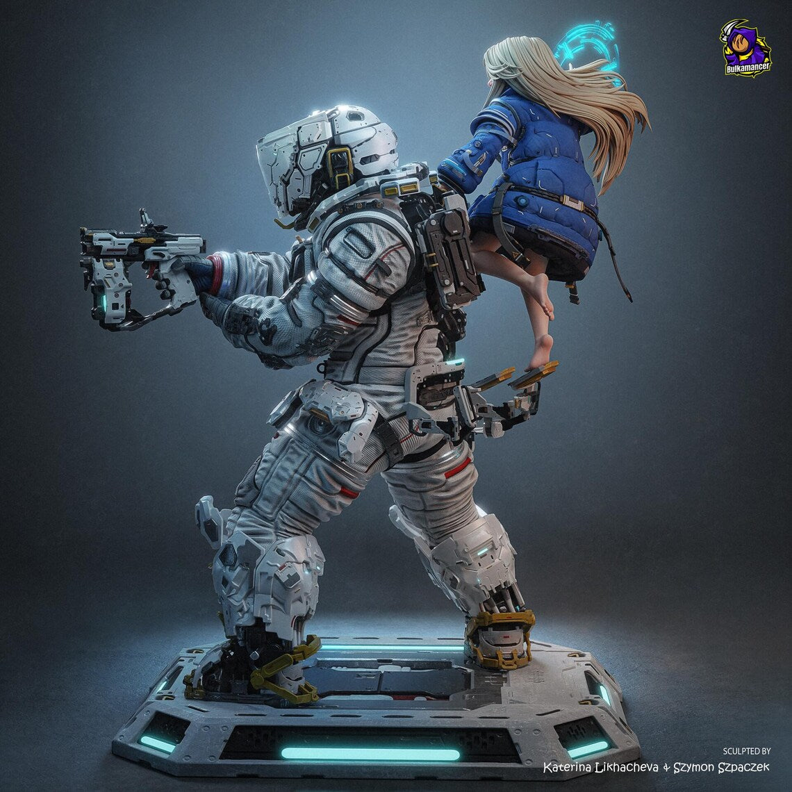 Pragmata's Hugh Williams and Diana: Premium Resin Display Miniature