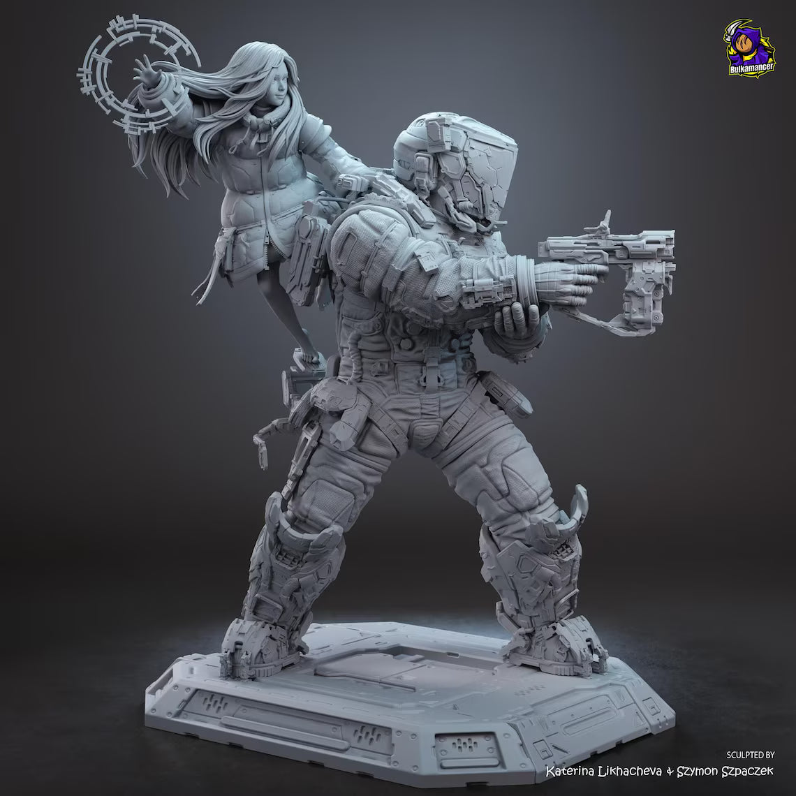 Pragmata's Hugh Williams and Diana: Premium Resin Display Miniature