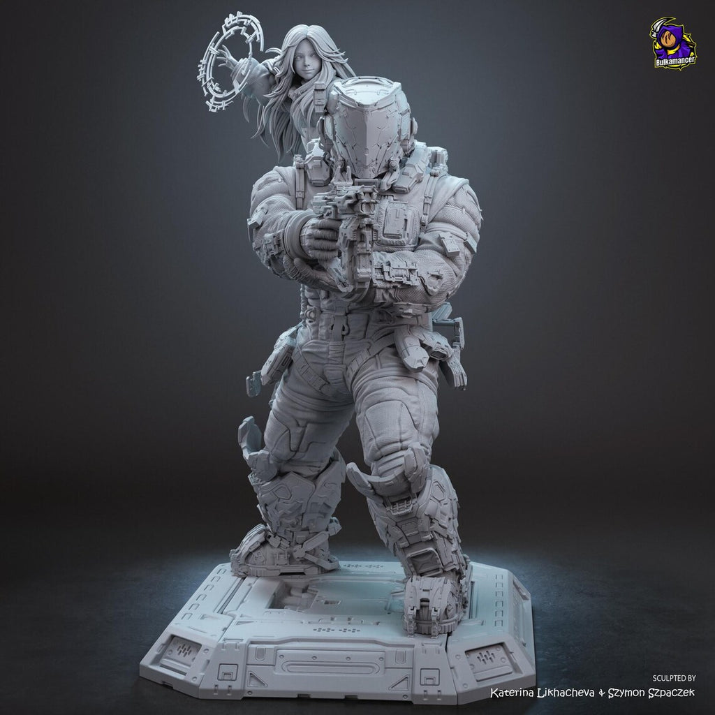 Pragmata's Hugh Williams and Diana: Premium Resin Display Miniature
