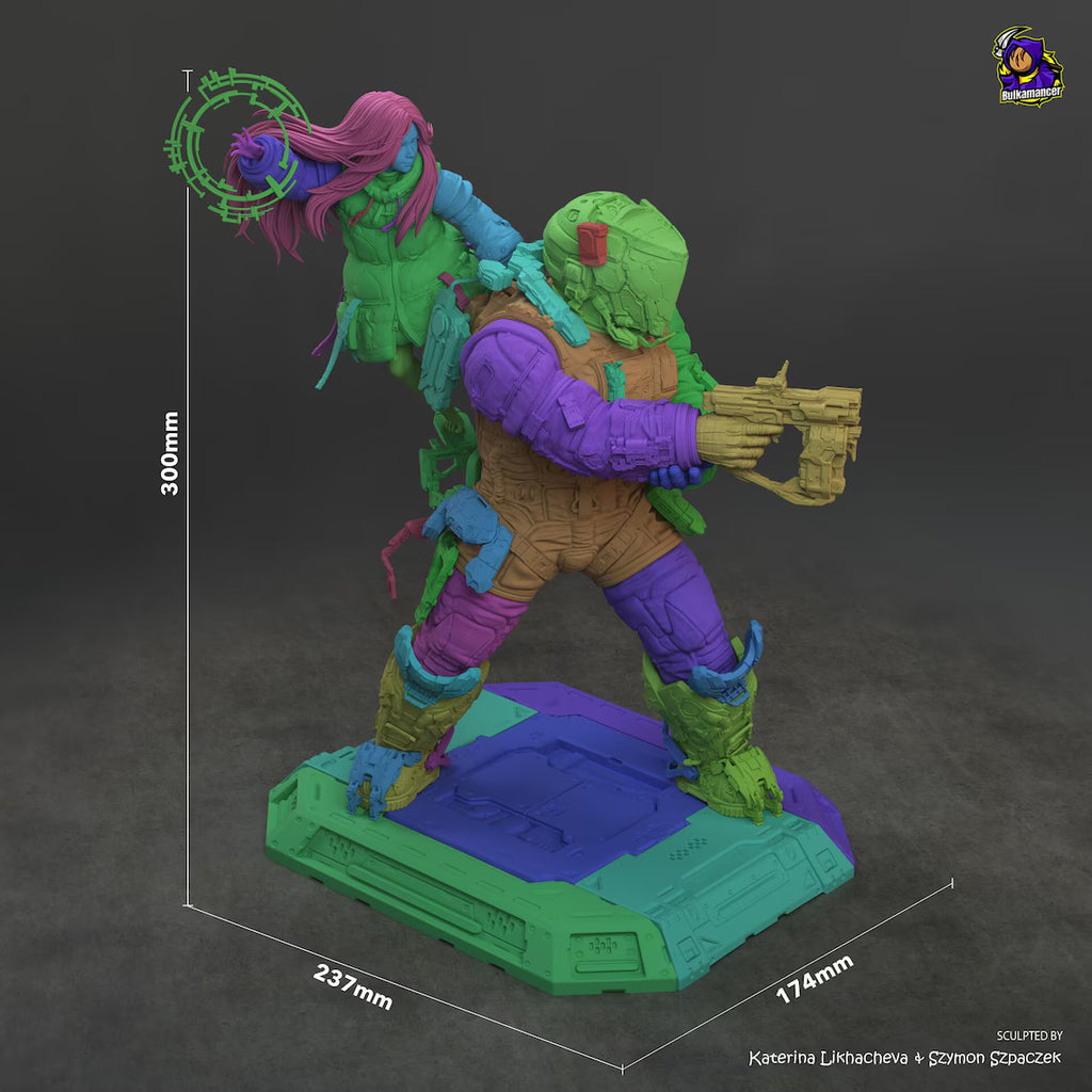 Pragmata's Hugh Williams and Diana: Premium Resin Display Miniature