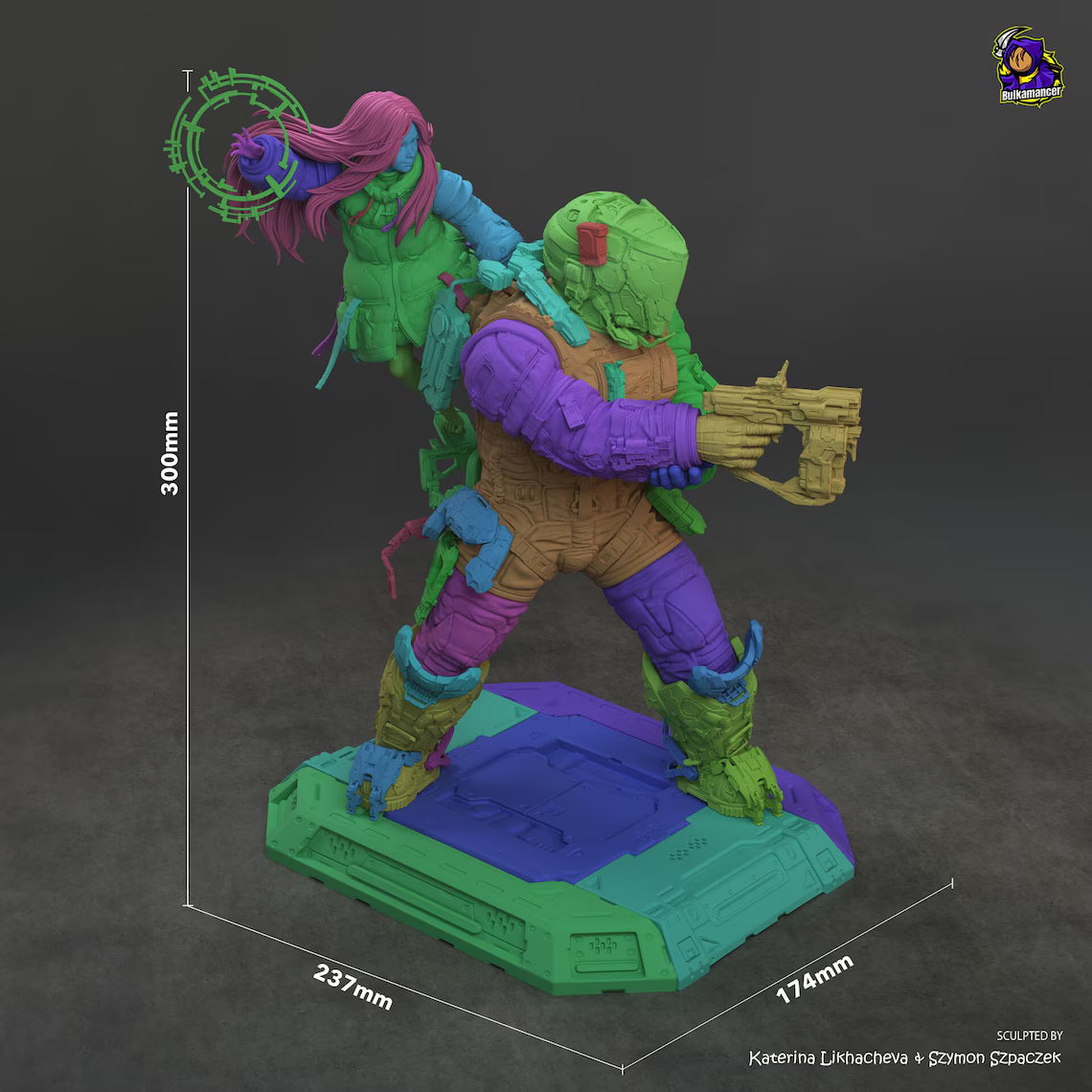 Pragmata's Hugh Williams and Diana: Premium Resin Display Miniature