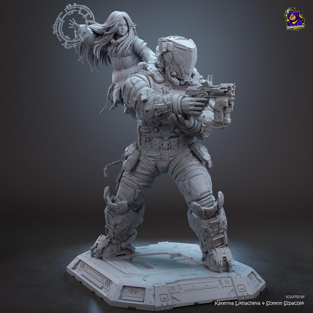 Pragmata's Hugh Williams and Diana: Premium Resin Display Miniature