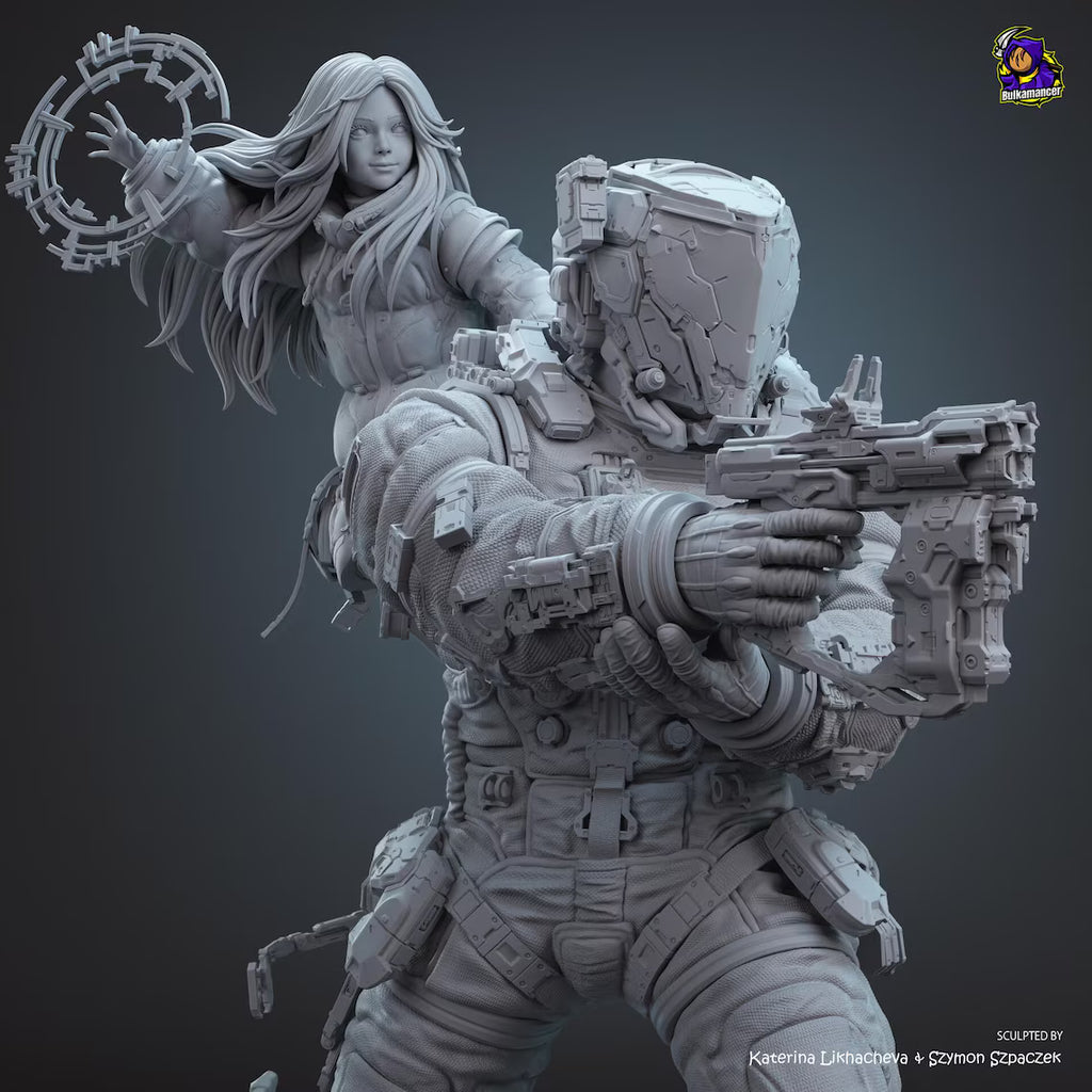 Pragmata's Hugh Williams and Diana: Premium Resin Display Miniature