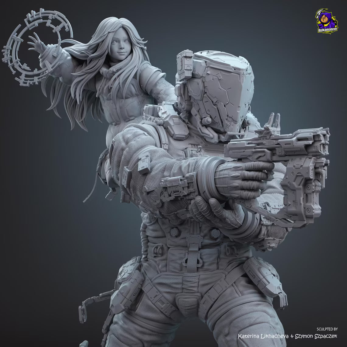Pragmata's Hugh Williams and Diana: Premium Resin Display Miniature