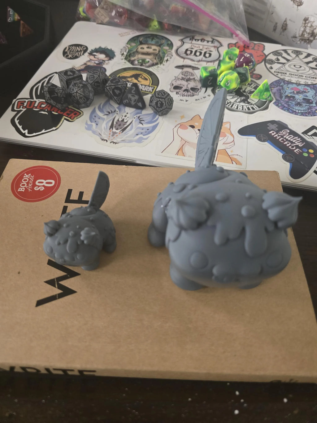 Puff Chibi Pastry Monster Resin Figure | 35mm Tabletop RPG Mini Unpainted