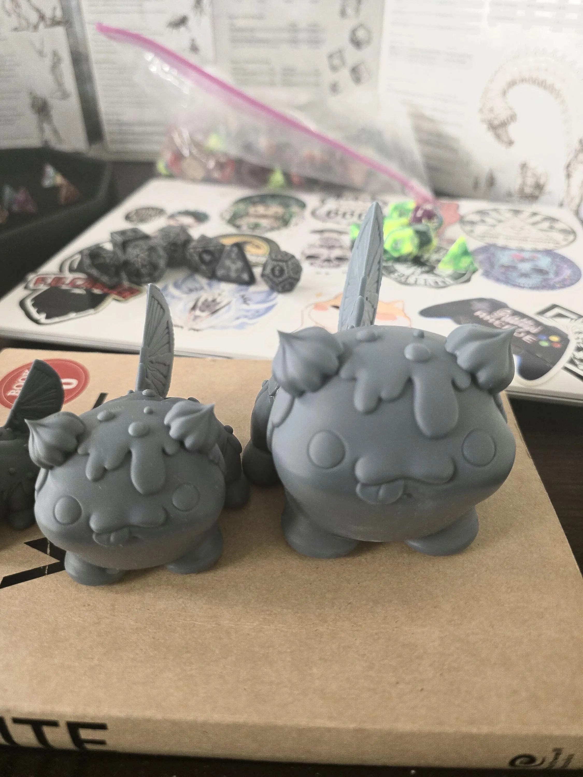 Puff Chibi Pastry Monster Resin Figure | 35mm Tabletop RPG Mini Unpainted