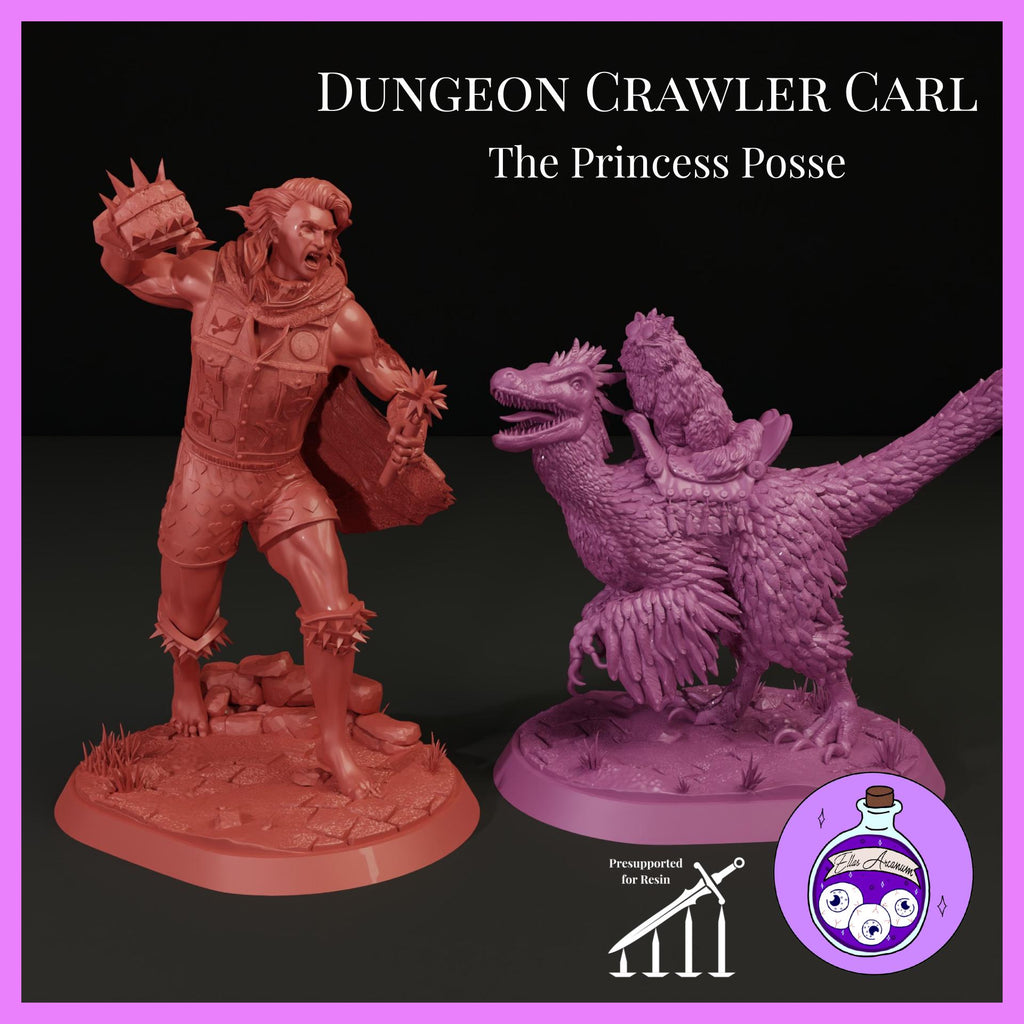 Dungeon Crawler Carl Princess Posse Diorama TTRPG Display Set