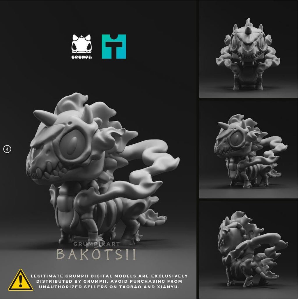 Grumpii Mythical Beast Collectible Toy Figurine – 3D Printable Fantasy Creature Models