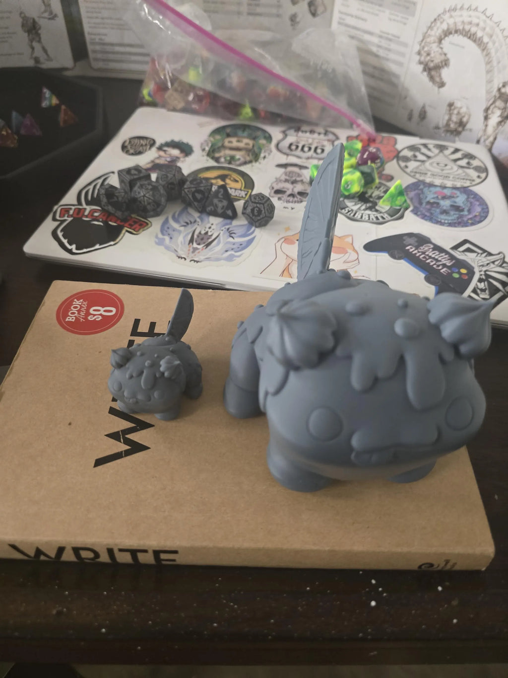 Puff Chibi Pastry Monster Resin Figure | 35mm Tabletop RPG Mini Unpainted