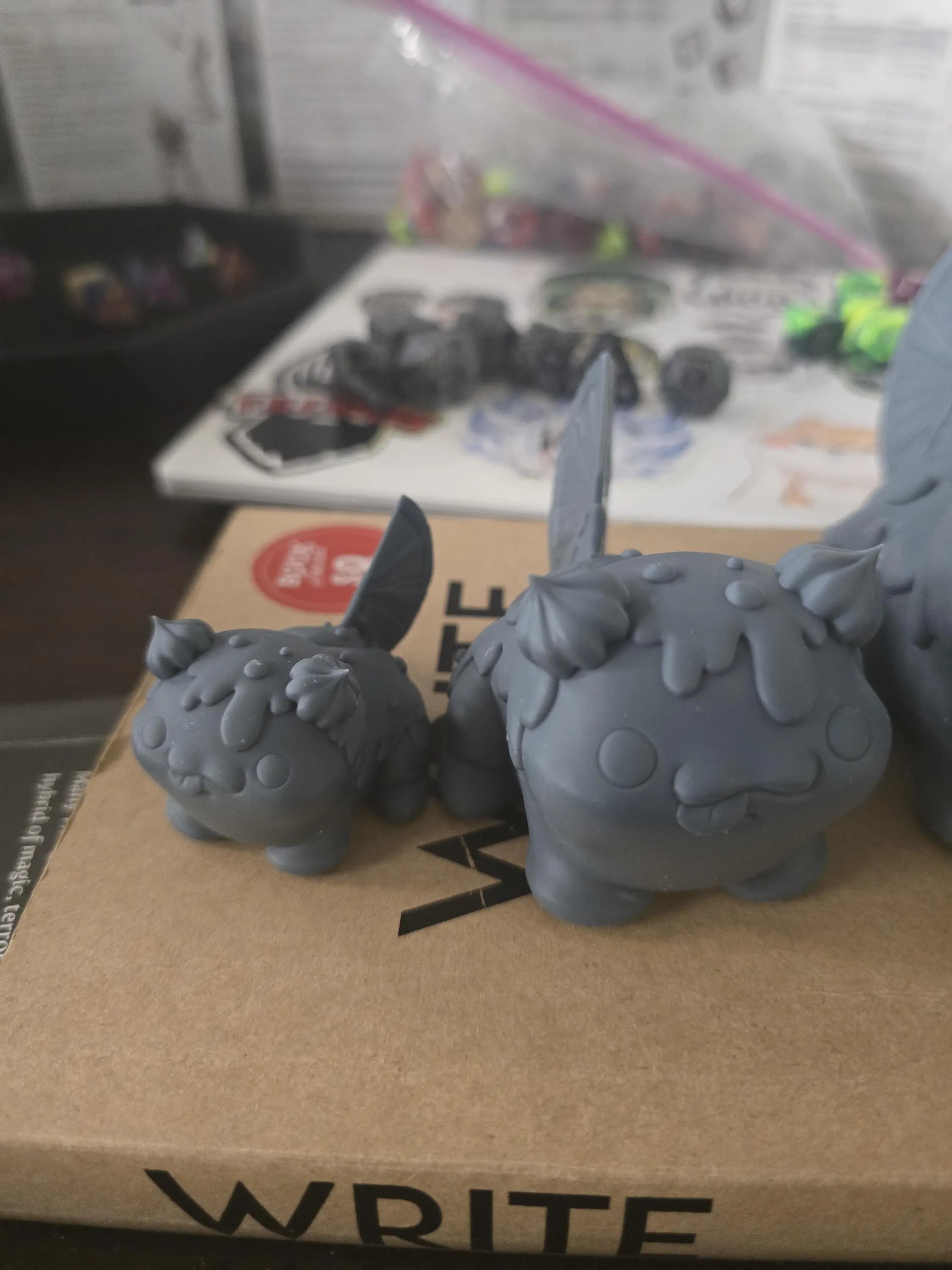 Puff Chibi Pastry Monster Resin Figure | 35mm Tabletop RPG Mini Unpainted