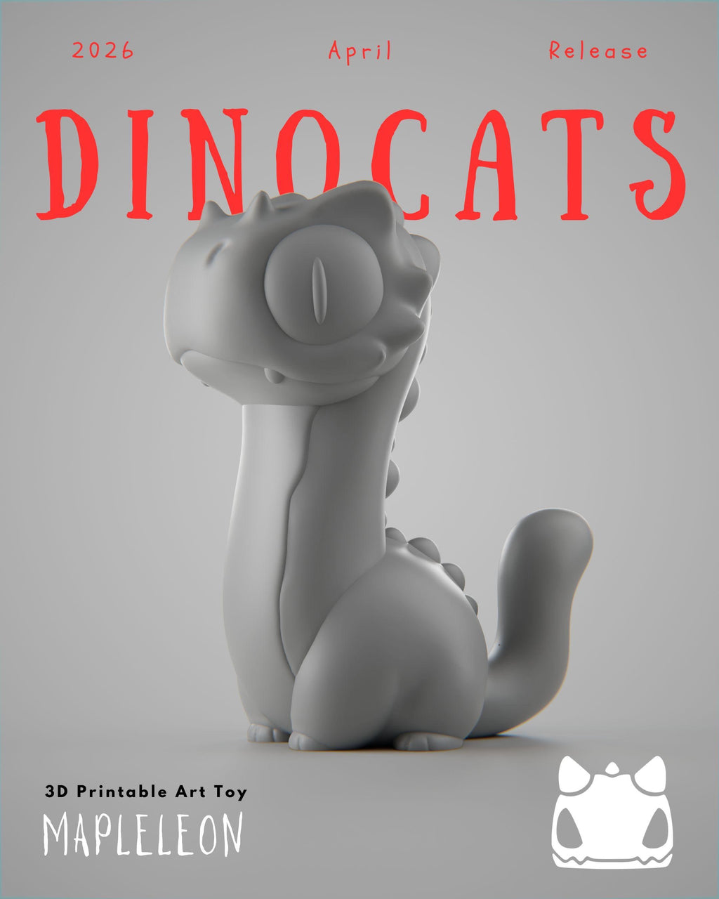 Dinocats – 3D Printable Art Toys | Grumpii Monster Figures