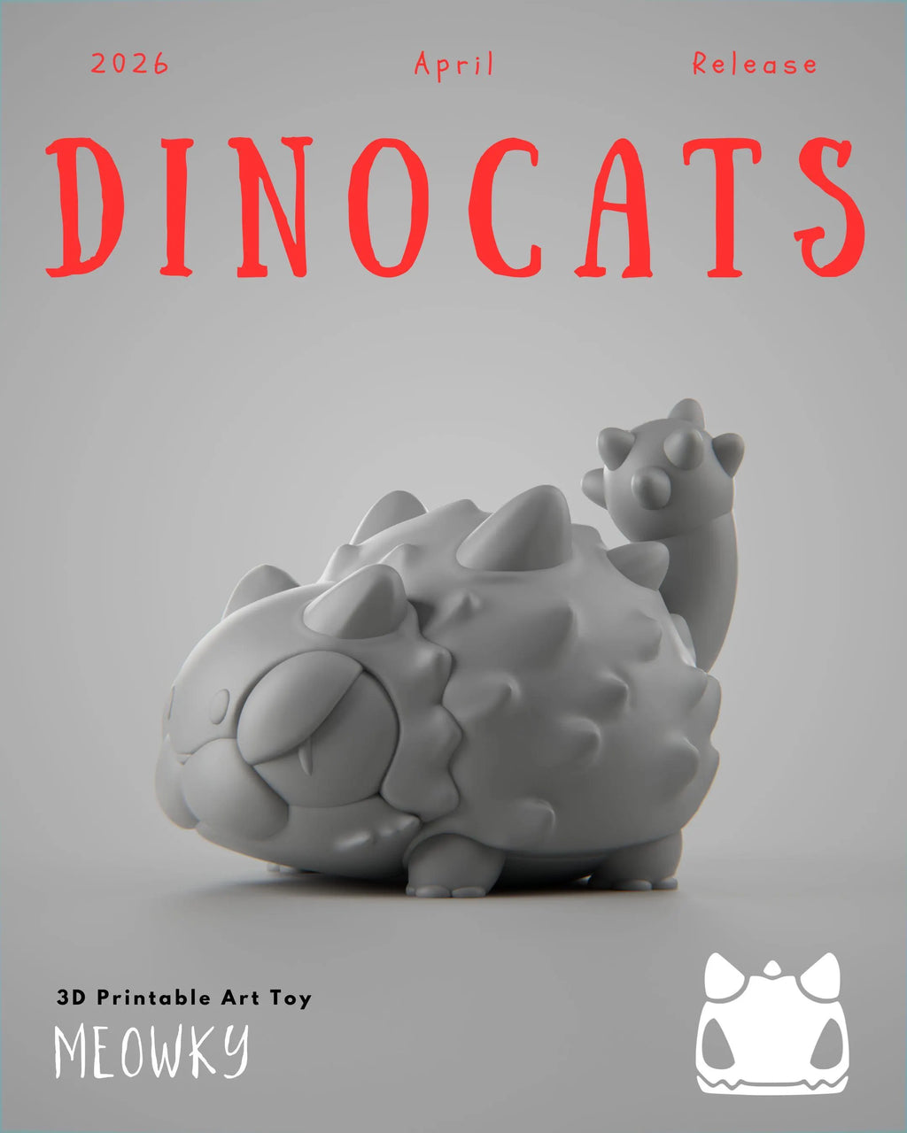 Dinocats – 3D Printable Art Toys | Grumpii Monster Figures