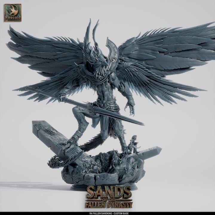 Sands of the Fallen Dynasty – DnD Miniatures | Rescale Resin STL | Ancient Desert Fantasy Tabletop Figure Set