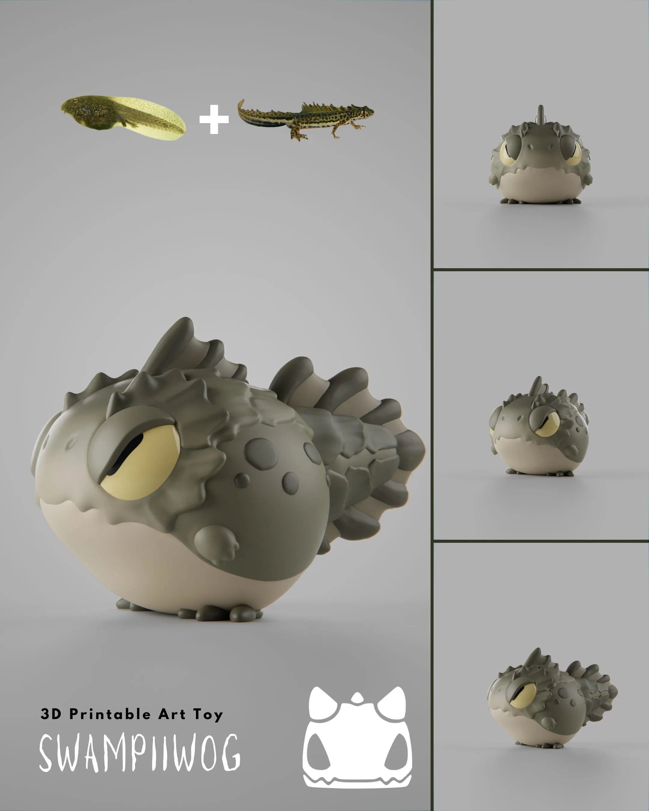 Polliwags – Grumpii Resin Toy Figures | Mythical Creature Collectible Designer Art Toy Set