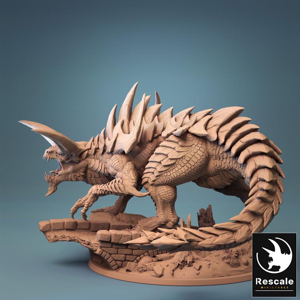 Tarrasque – Dungeons & Dragons Monster Miniature | Resin TTRPG STL | Rescale Colossal Boss Figure