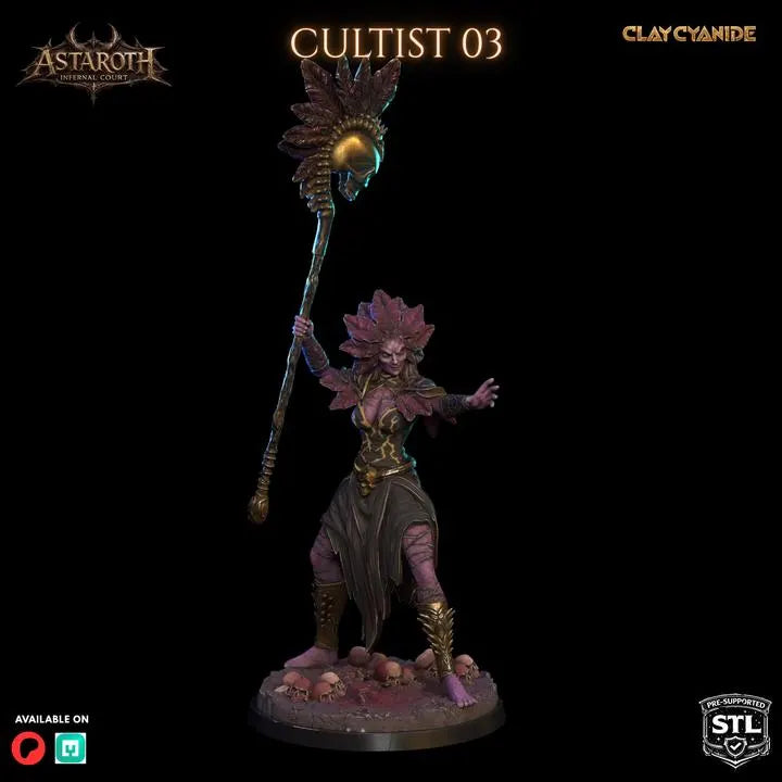 Astaroth – Infernal Court Miniature | Clay Cyanide DnD Compatible Resin STL | Dark Fantasy Tabletop Demon Figure