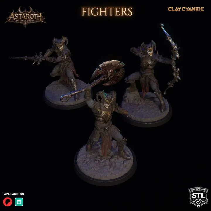 Astaroth – Infernal Court Miniature | Clay Cyanide DnD Compatible Resin STL | Dark Fantasy Tabletop Demon Figure