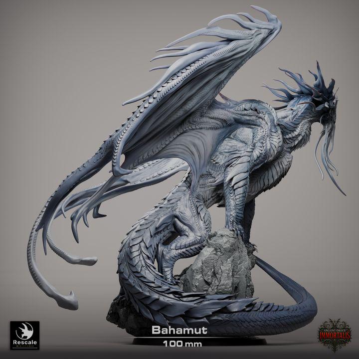Bahamut, King of Dragons – DnD Dragon Miniature | Resin TTRPG STL | Rescale Fantasy Boss Model