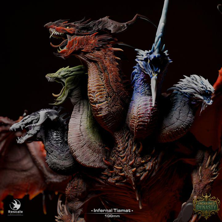 Tiamat Dragon Miniature, Resin TTRPG Boss Model, Fantasy Tabletop Game